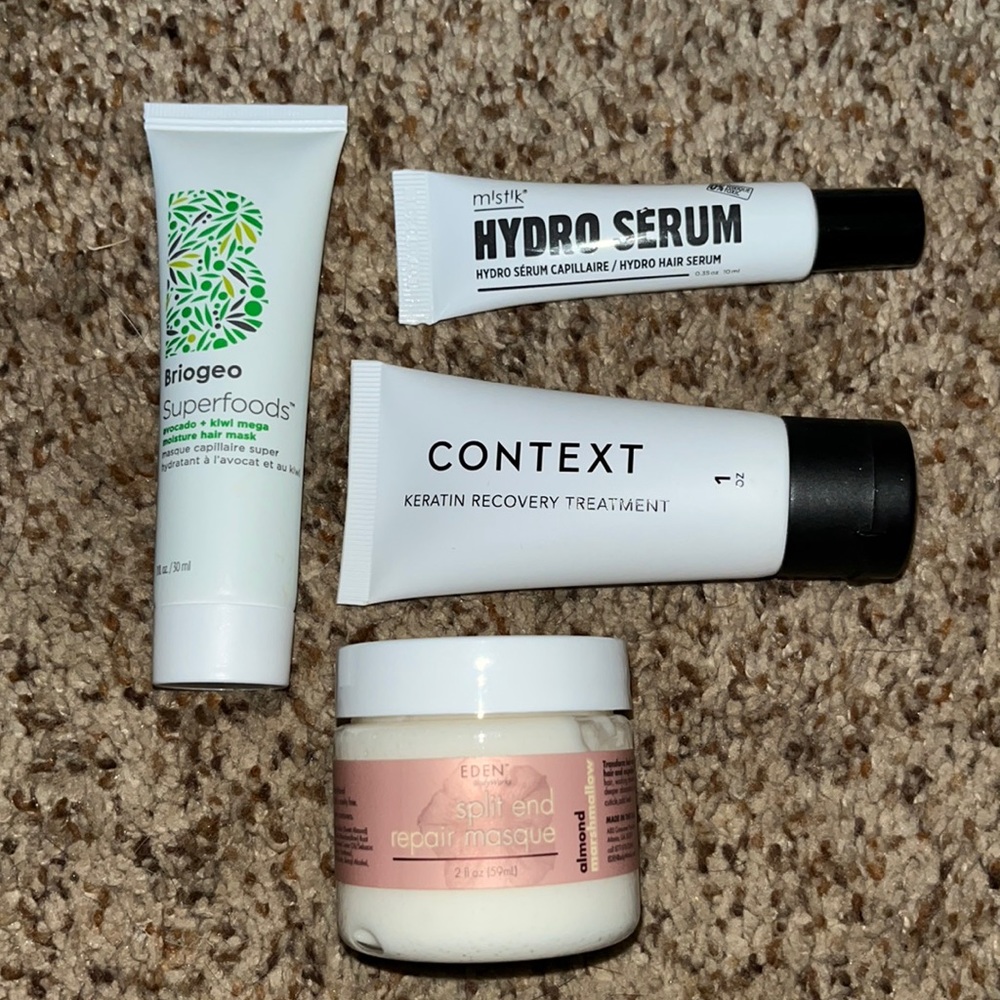 Various hair mask samples.